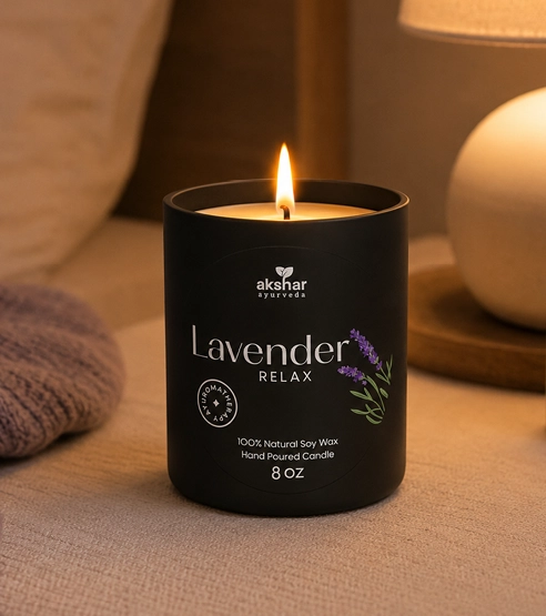 Lavender essential oil with diffuser