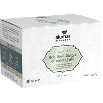 holy basil, ginger & lemongrass green tea